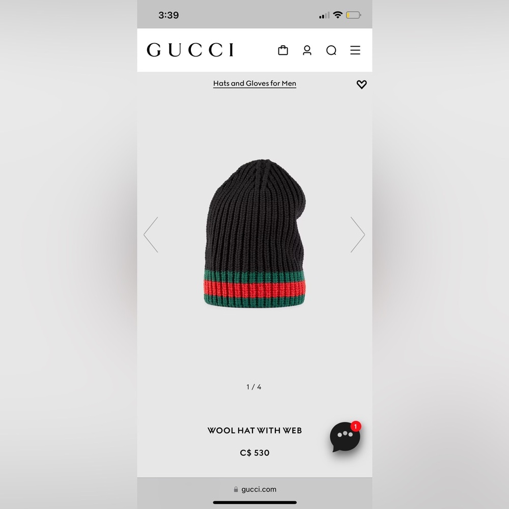 Gucci Beanie Wool with Web